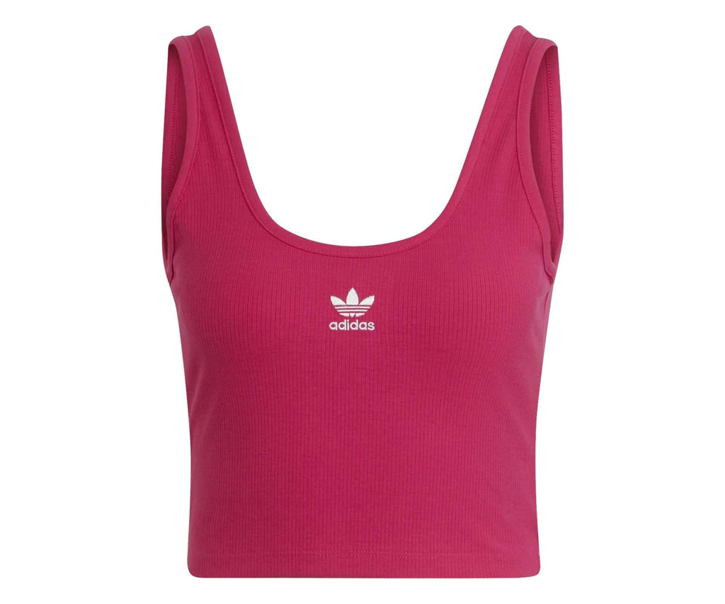 adidas Women's Adicolor Essentials Rib Tank Top - Real Magenta