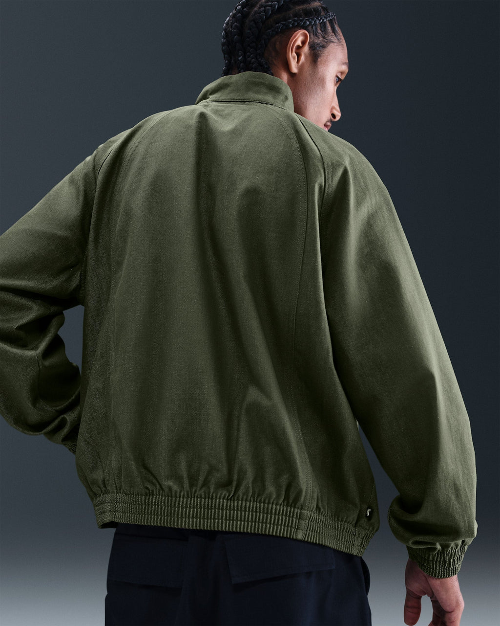 Nike Sb Denim Full Zip-Up Track Jacket - Olive/Green
