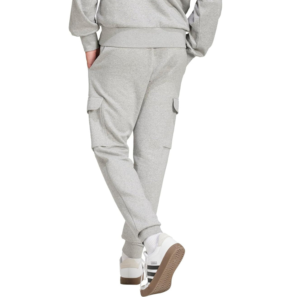 adidas Men's Essentials Feel Cozy Fleece Cargo Pants - Grey