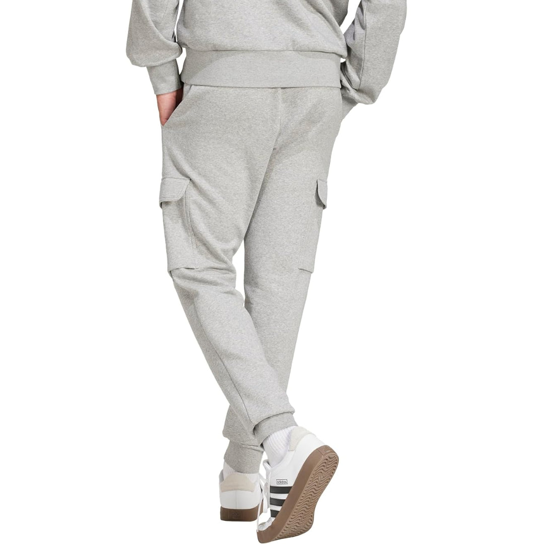 adidas Men's Essentials Feel Cozy Fleece Cargo Pants - Grey