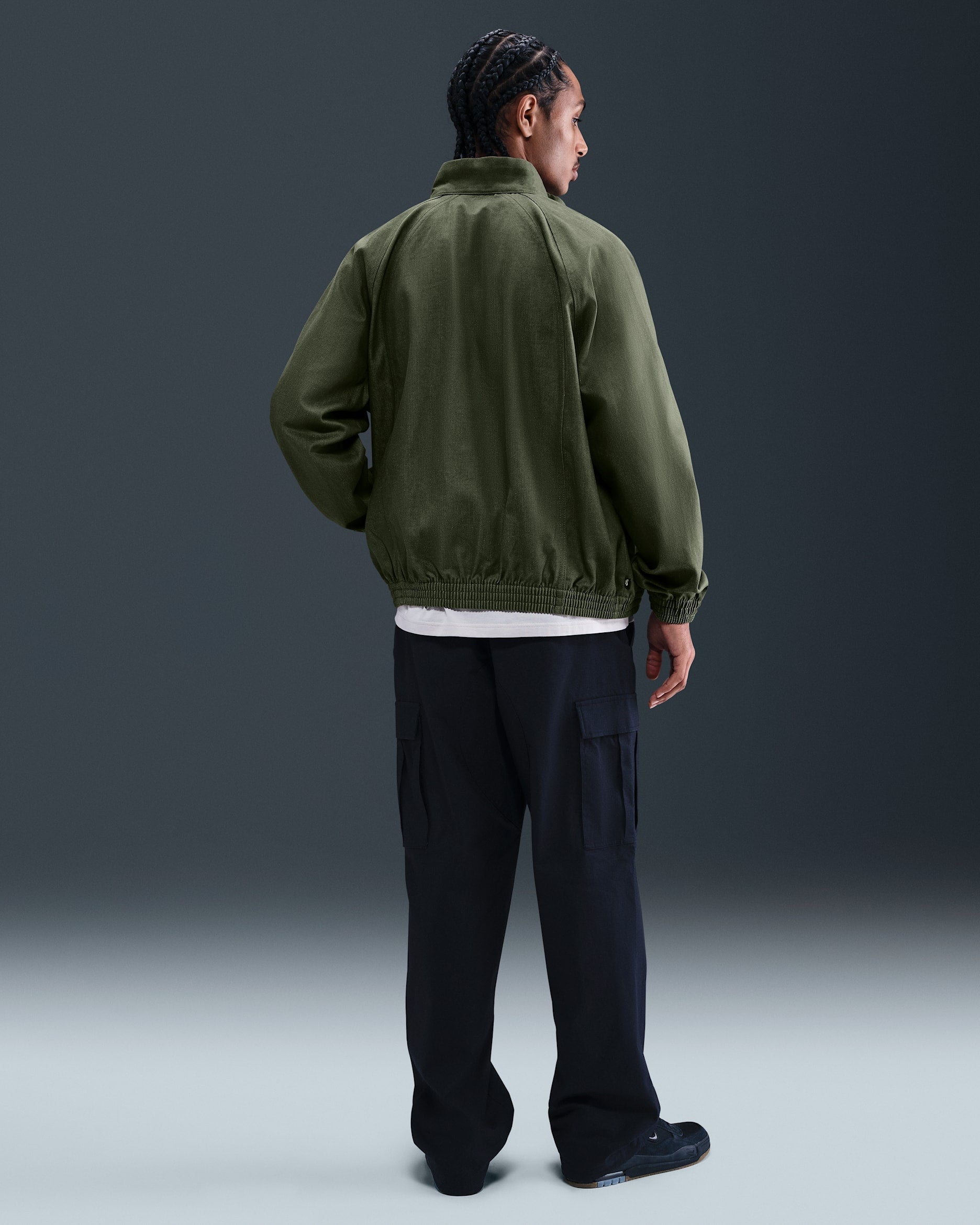 Nike Sb Denim Full Zip-Up Track Jacket - Olive/Green
