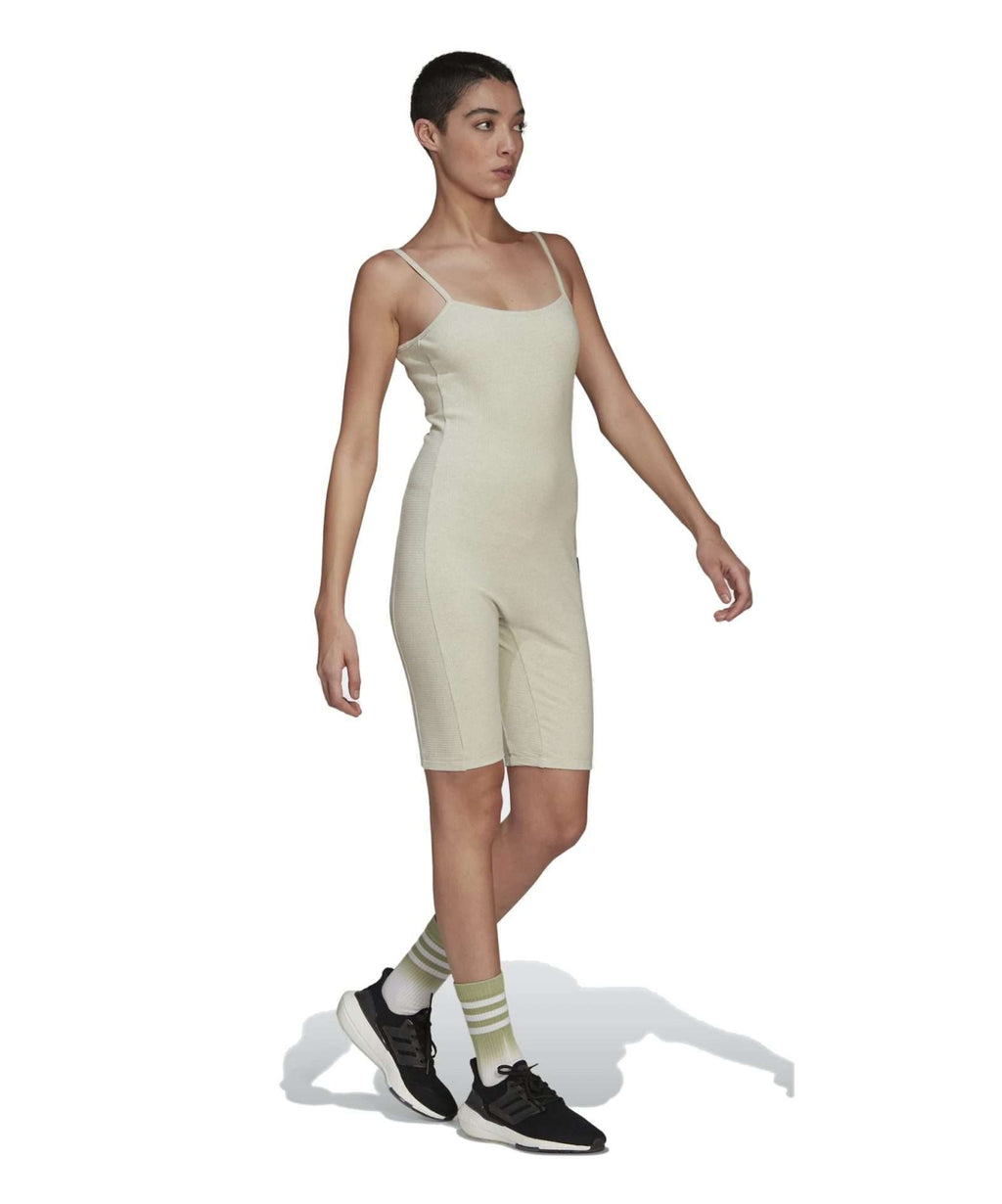 adidas Women's Studio Lounge Rib Jumpsuit - BOTANIC GREEN MEL
