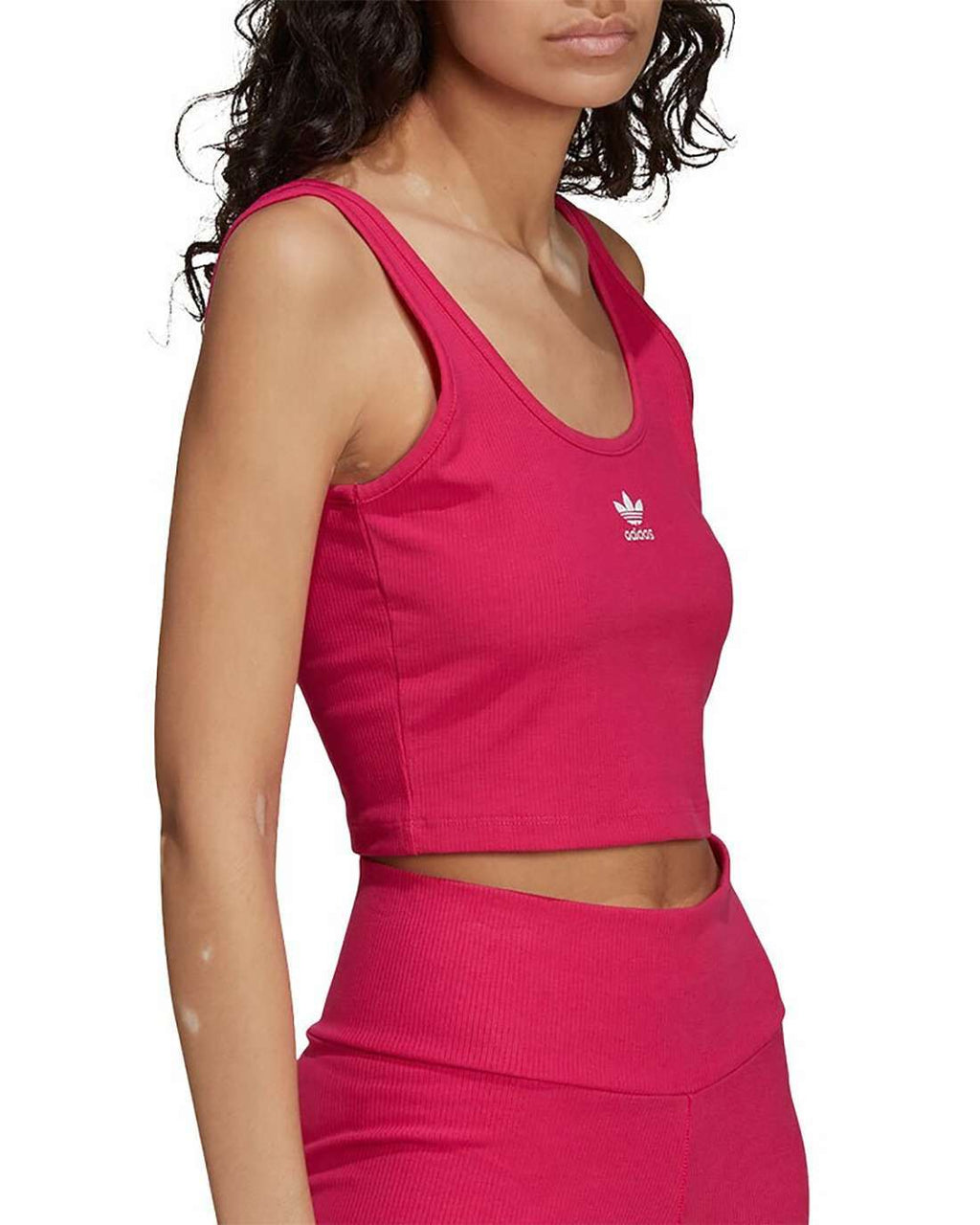 adidas Women's Adicolor Essentials Rib Tank Top - Real Magenta