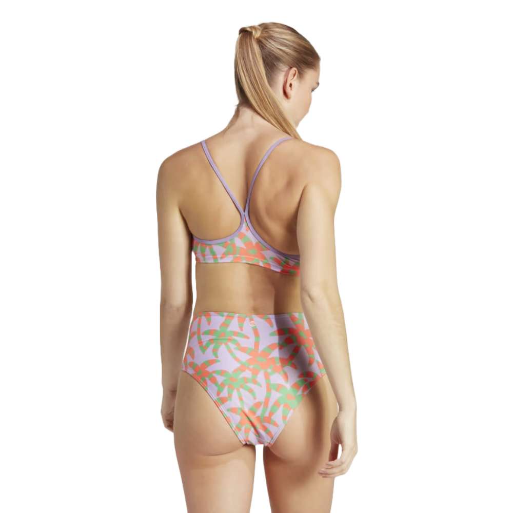 adidas Women's Essentials Farm Bikini - Purple Glow / Semi Flash Green / App Solar Red