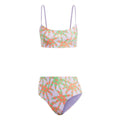 adidas Women's Essentials Farm Bikini - Purple Glow / Semi Flash Green / App Solar Red