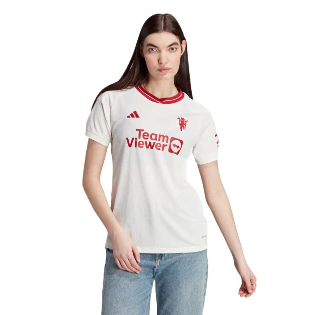 adidas Women's Manchester United 23/24 Third Jersey - CLOUD WHITE