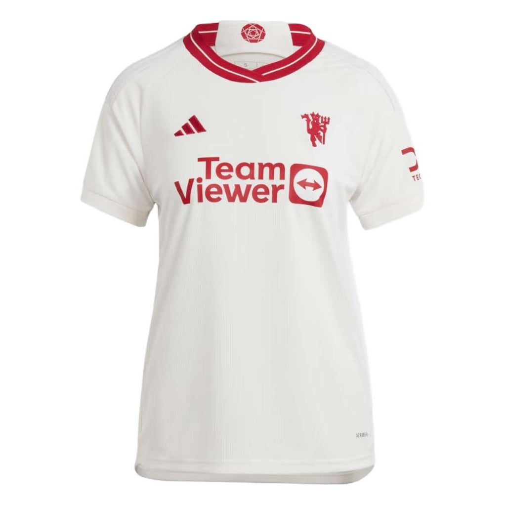 adidas Women's Manchester United 23/24 Third Jersey - CLOUD WHITE