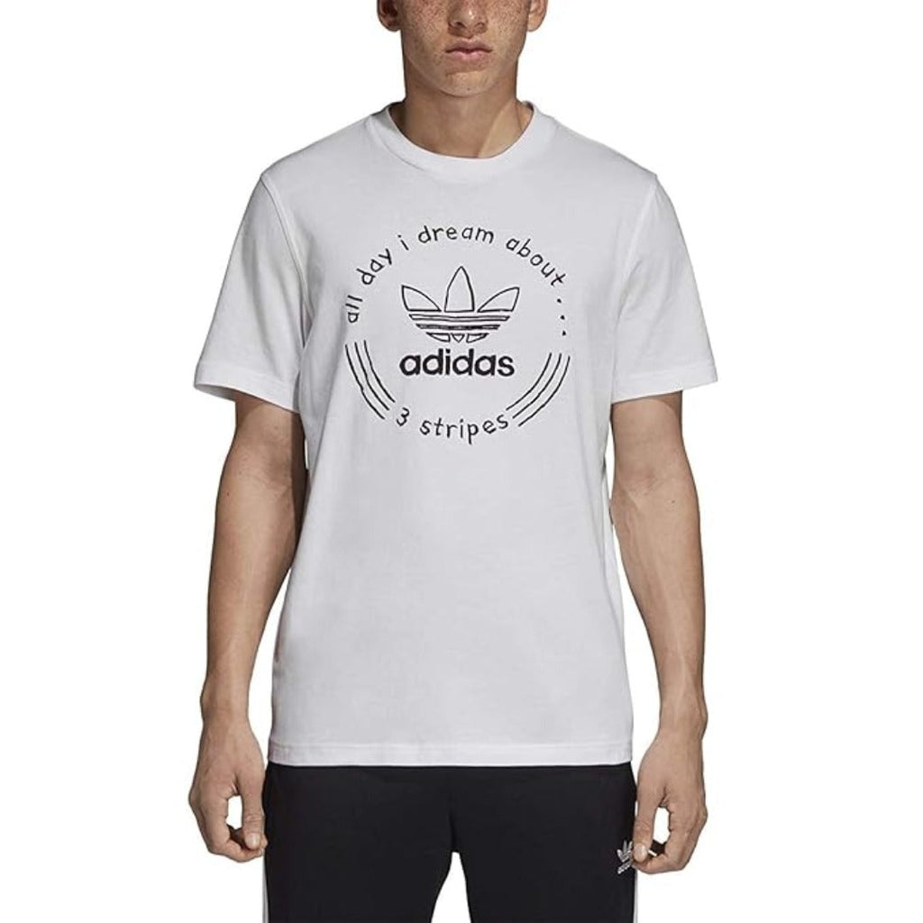 adidas Men's Originals Hand Drawn T-Shirt  - White