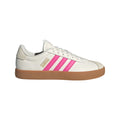 adidas Women's VL Court 3.0 Shoes - Core White / Pulse Magenta / Gold Metallic