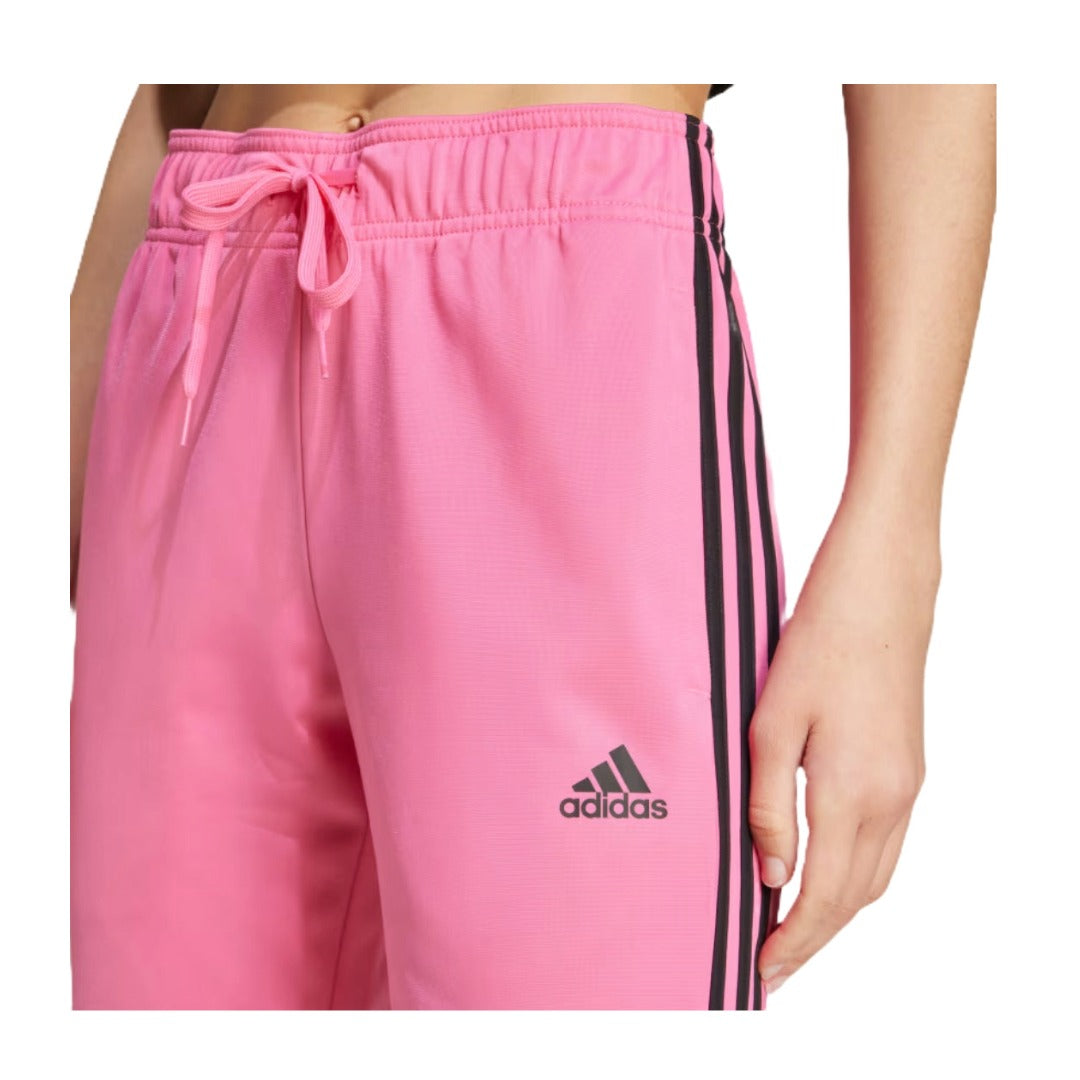 adidas Women's Primegreen Essentials Warm-Up Slim Tapered 3-Stripies Track Pants - Pulse Magenta