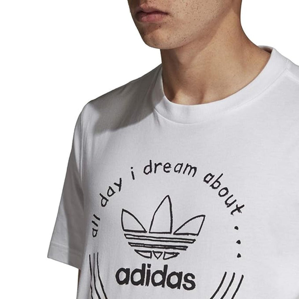 adidas Men's Originals Hand Drawn T-Shirt  - White