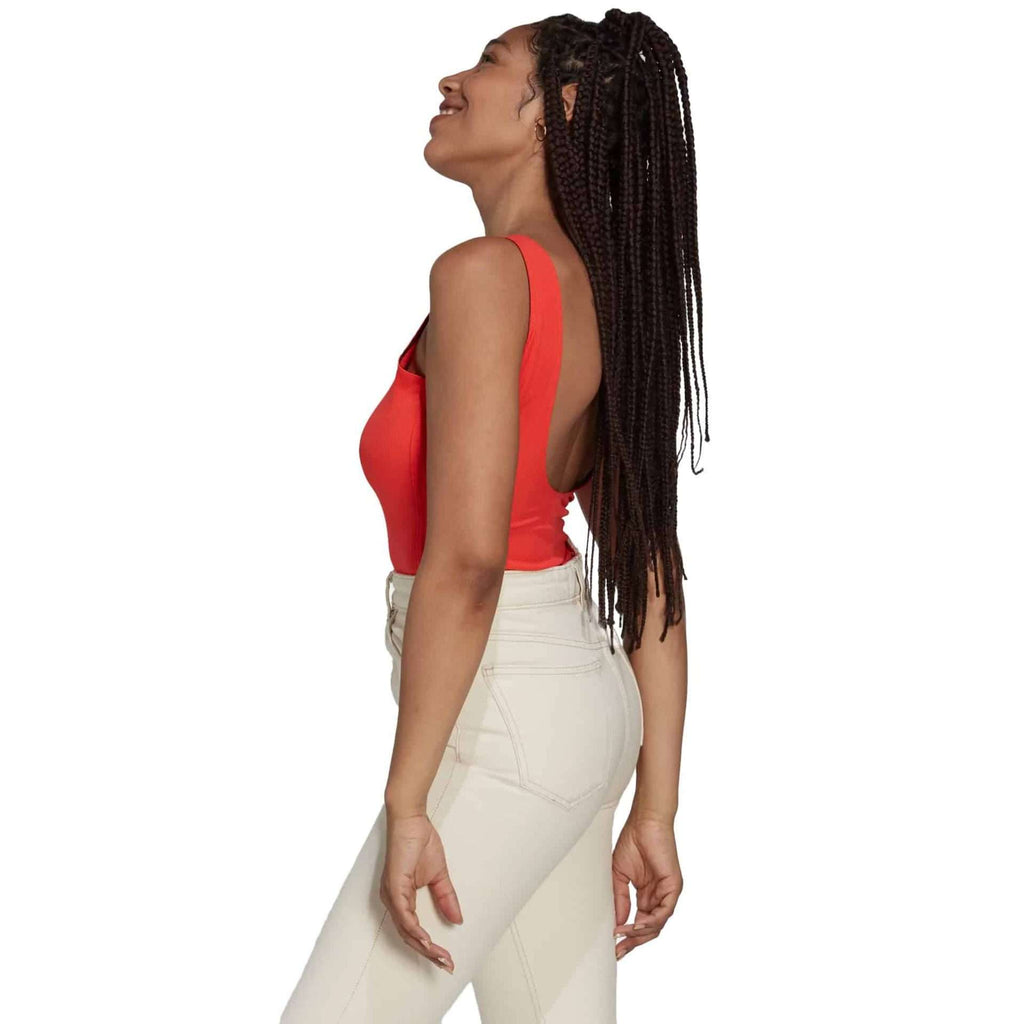 adidas Women's New Rib Bodysuit- Bright Red